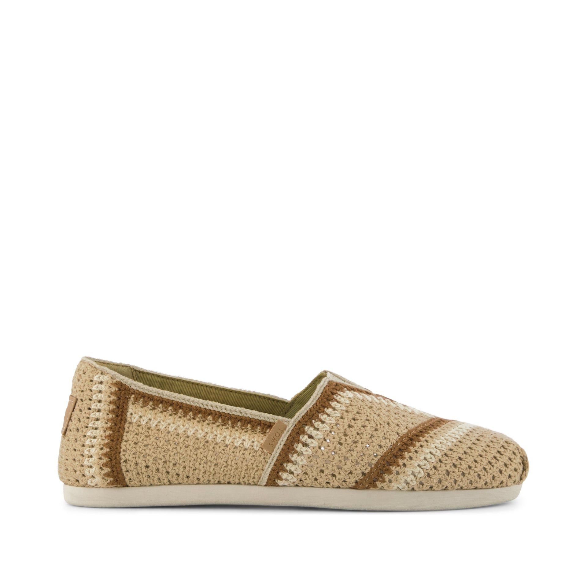 Womens Alpargata Classic Almond Crochet