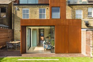 two storey steel house extension