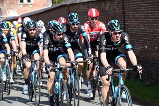 Team Sky chases in the 2015 Tour of Flanders