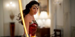 Gal Gadot wields the lasso of truth in the White House in Wonder Woman 1984.