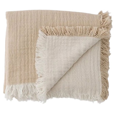 texture reversible bed throw