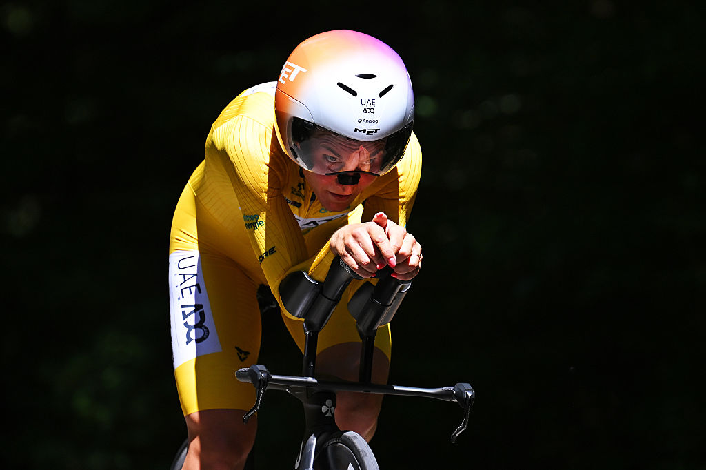Elisa Longo Borghini(UAE Team ADQ) during stage 4 of the 2026 Tour de Suisse in Aarburg, Switzerland. (Photo by Tim de Waele/Getty Images)