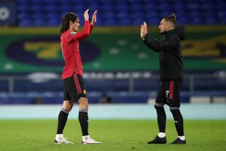 Edinson Cavani (left) and Alex Telles joined Manchester United on deadline day in 2020