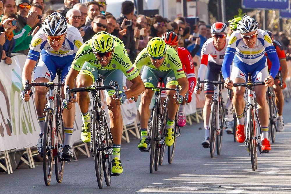 Daniele Bennati beats Bert Van Lerberghe and Juan Jose Lobato to win the opening stage at Ruta del Sol