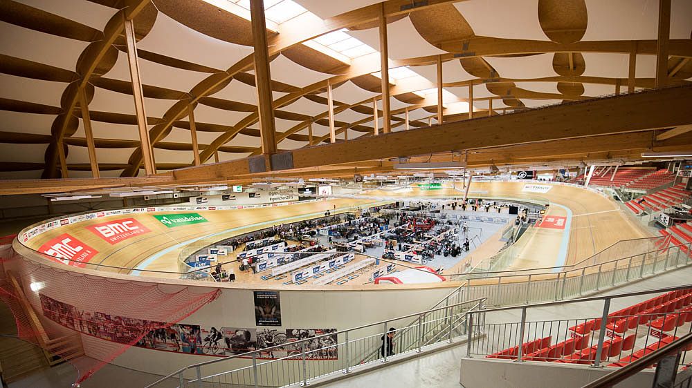 Training for the European Track Championships in Grenchen