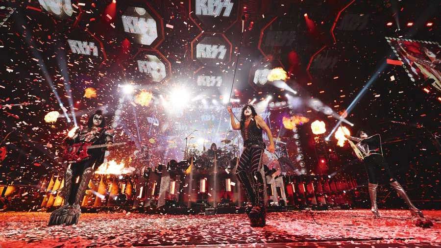 Kiss onstage at Madison Square Garden