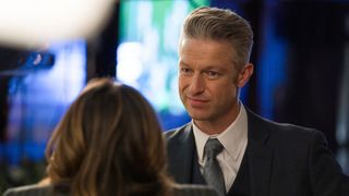 Peter Scanavino as A.D.A Dominick talking to someone in Law &amp; Order: SVU season 26 episode 4