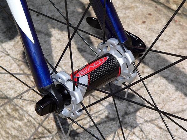 Carbon fiber is used for the center sections of many of the new Roval hubs.