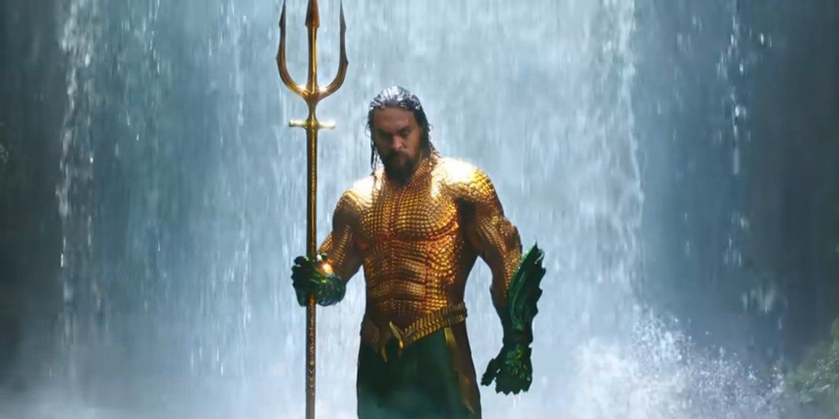 Arthur Curry assuming his role as Atlantis&#039; true king after obtaining the trident in Aquaman