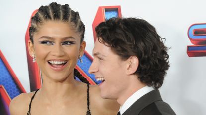 Tom Holland and Zendaya on the red carpet for the Spider-Man premiere