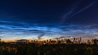 Noctilucent clouds over Calgary, Canada. Canon EOS R