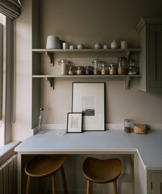 Countertop in a galley kitchen