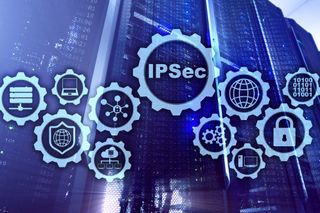 IPsec and a series of security icon in small circles