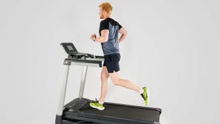 Best treadmills: Image shows LifeSpan TR3000it being tested by Live Science writer Harry Bullmore