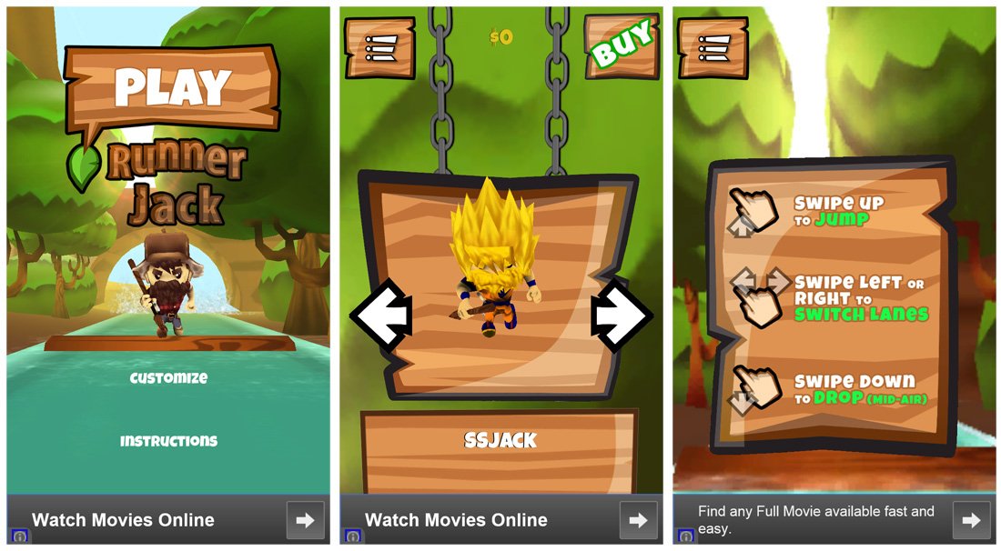 RunnerJack Menus