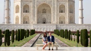 Prince William and Kate Middleton at the Taj Mahal