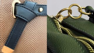 Handbag stitching and construction examples