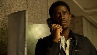 Damson Idris as Franklin Saint on the phone in Snowfall season 6
