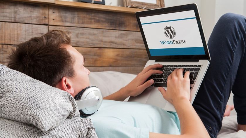 WordPress on a laptop