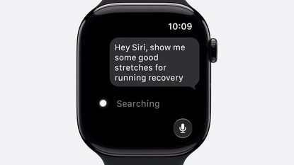 Apple Watch showing text about stretching