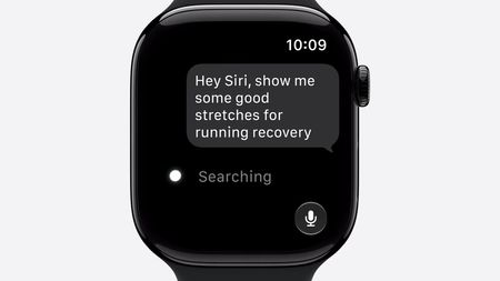 Apple Watch showing text about stretching