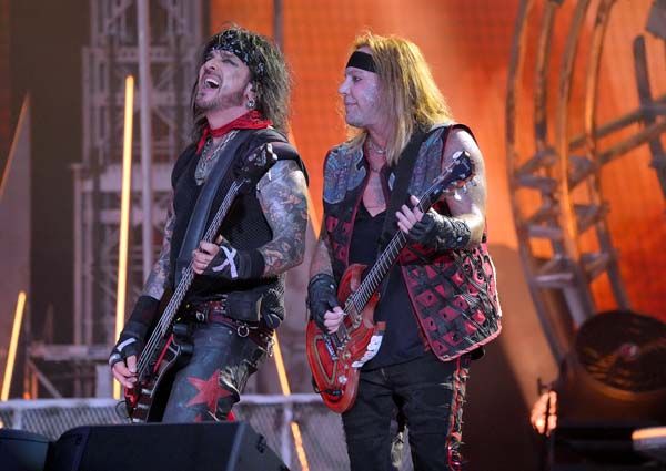 Motley Crue onstage in Atlanta