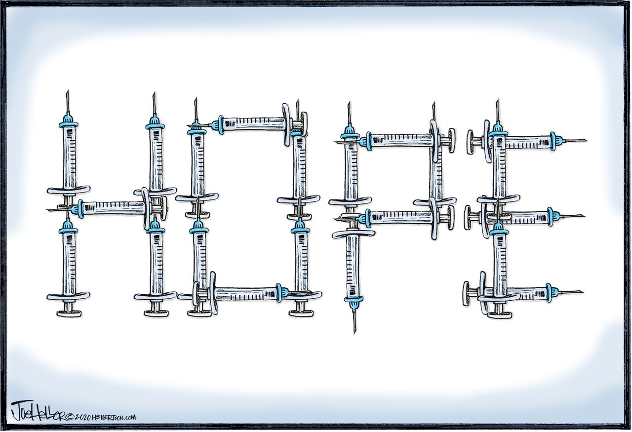 Editorial Cartoon U.S. Vaccine COVID