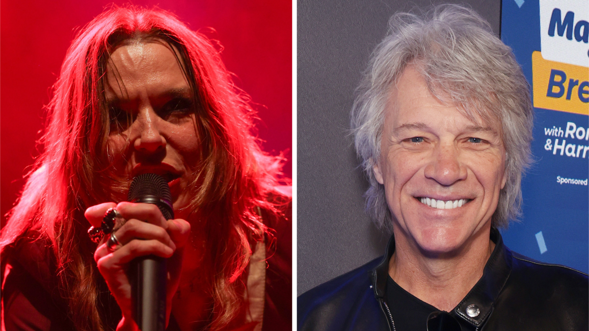 Lzzy Hale onstage in 2022 and Jon Bon Jovi in 2024