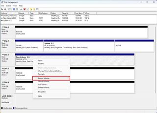 Disk Management extend volume