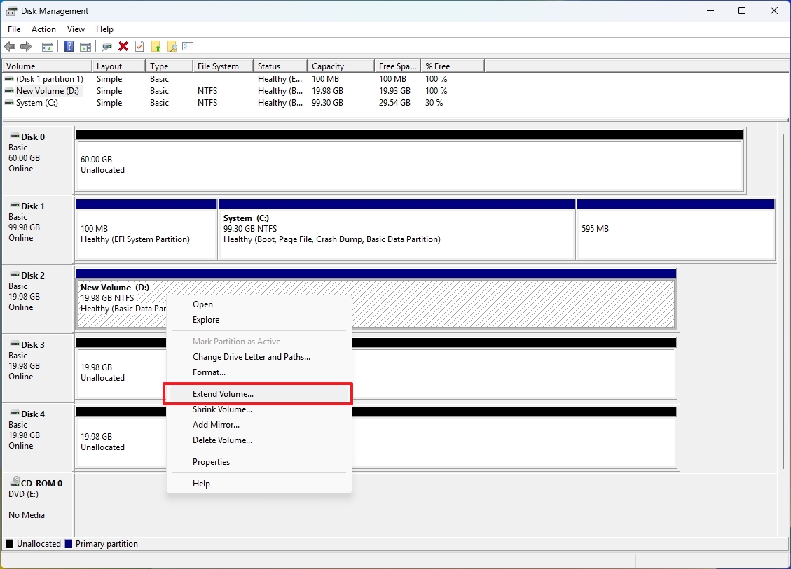 How to span storage to multiple drives on Windows 11