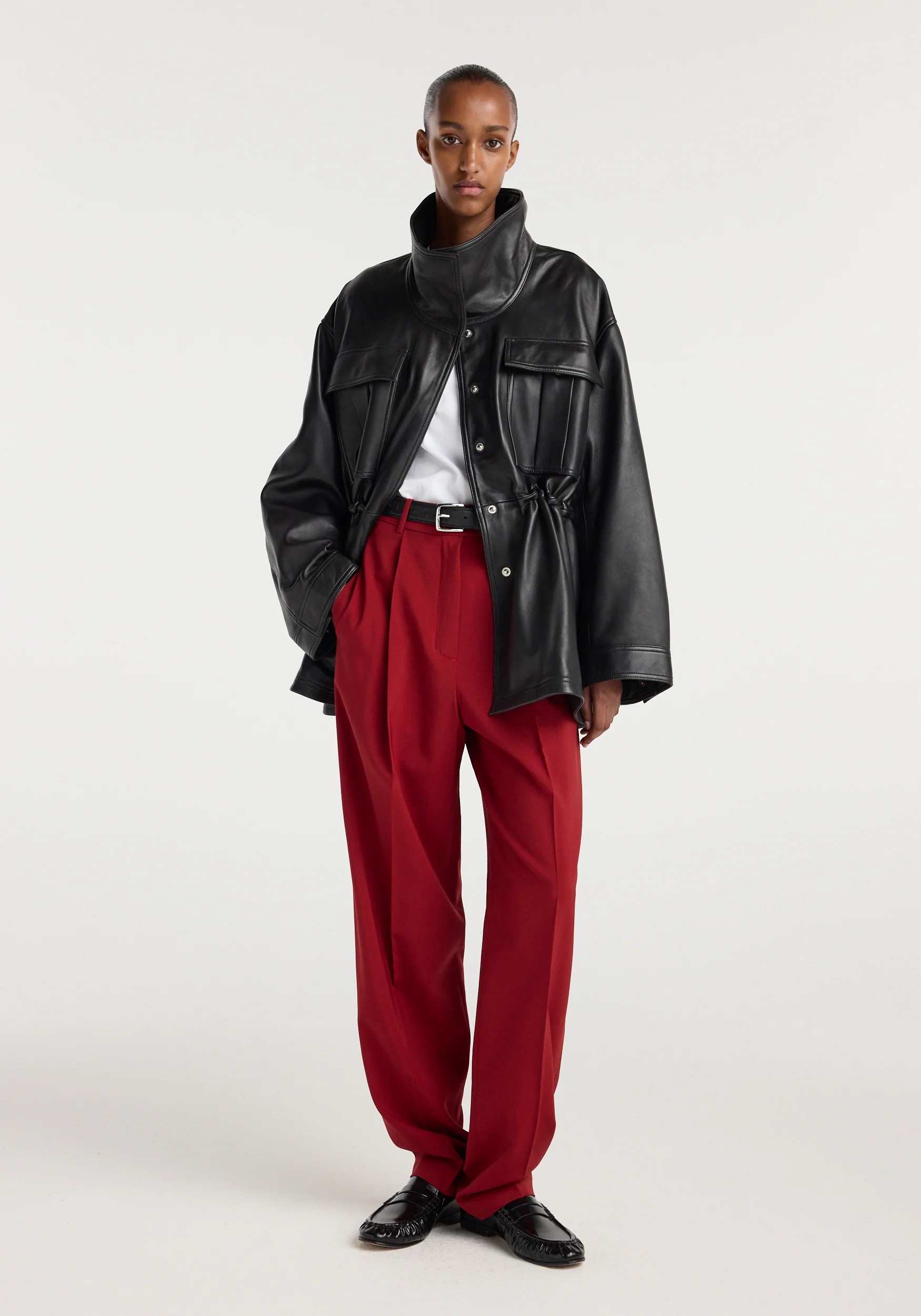R&amp;oacute;he, Sculptural Leather Jacket