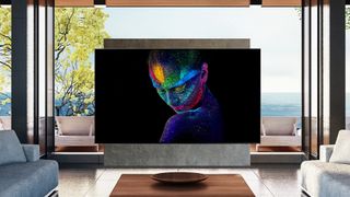 Samsung S95B OLED TV in an apartment