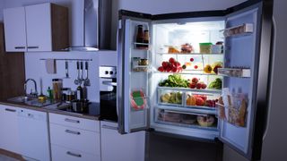 Best French door refrigerators: image shows open French door refrigerator