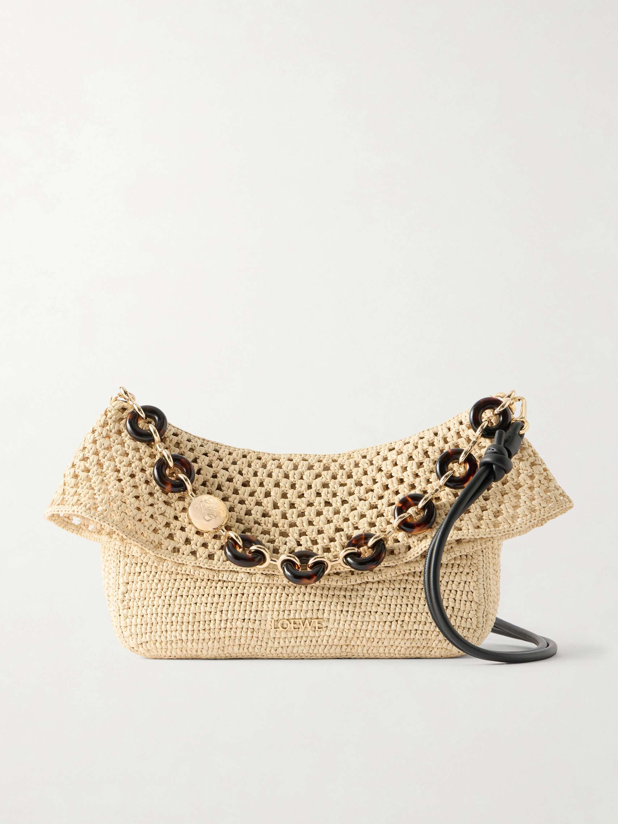 + Paula's Ibiza Ola Medium Embellished Raffia Shoulder Bag