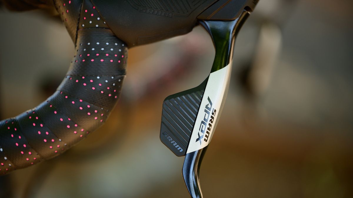 SRAM Apex AXS detail of shift button