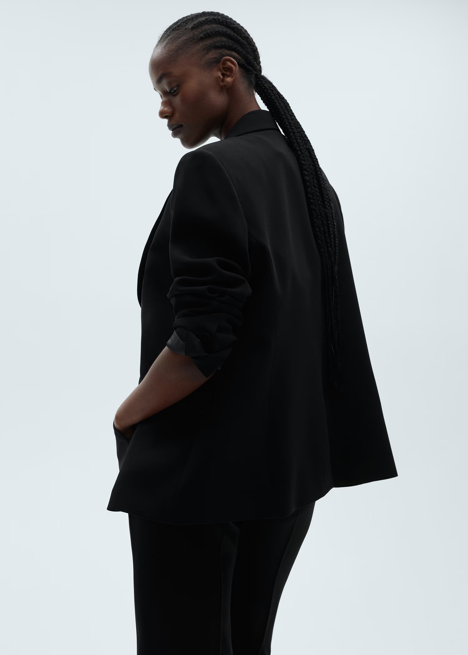 Mango structured suit jacket
