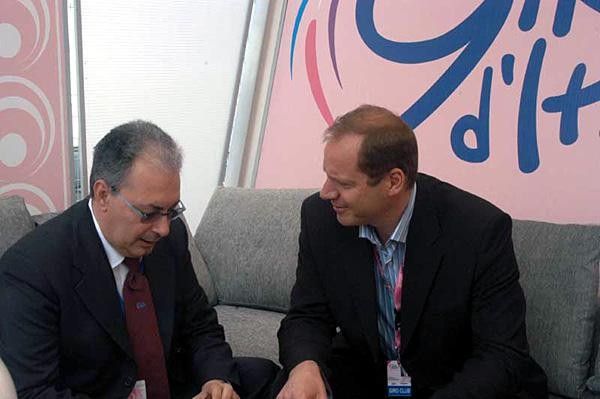 Angelo Zomegnan (Giro boss) with his Tour counterpart Christian Prudhomme