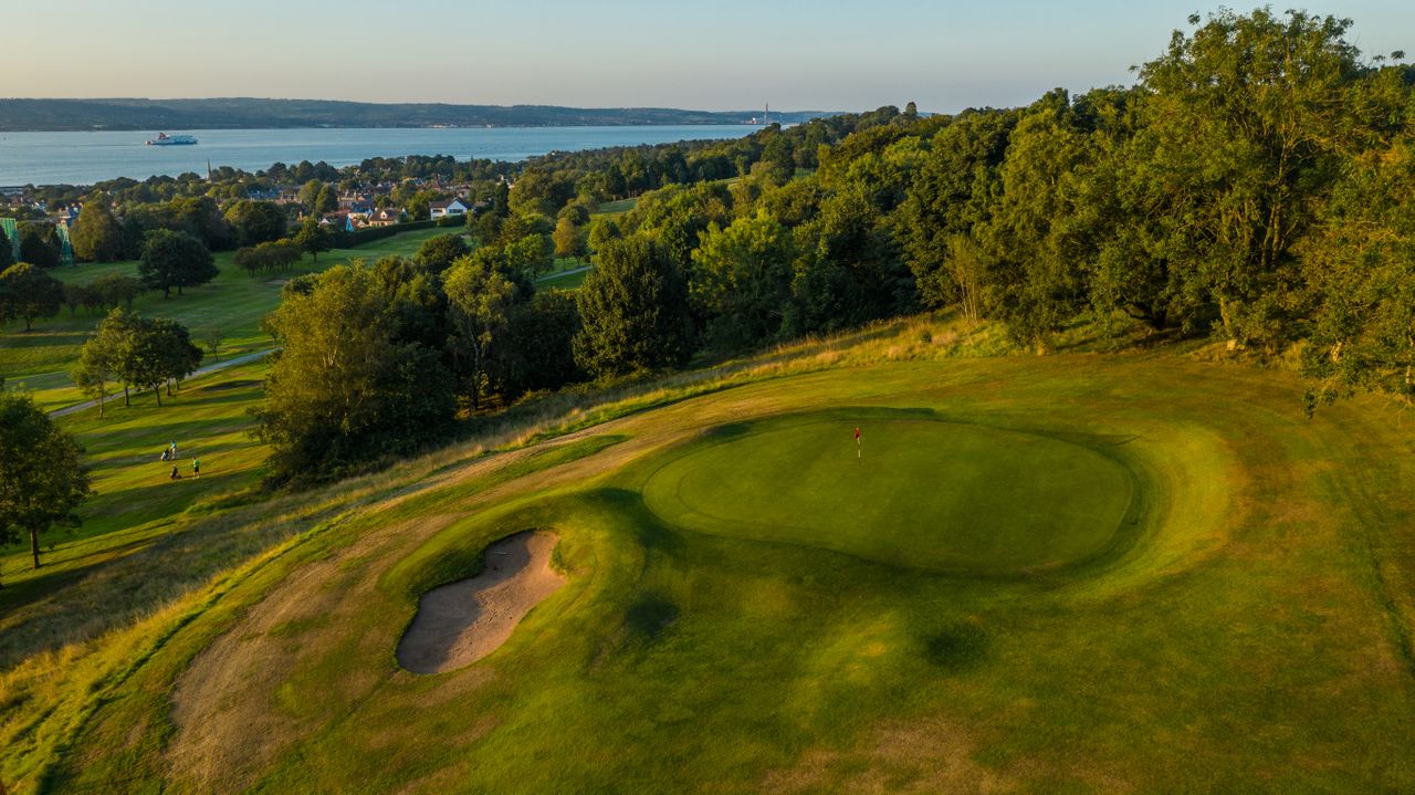 The testing par-3 10th at Holywood Golf Club