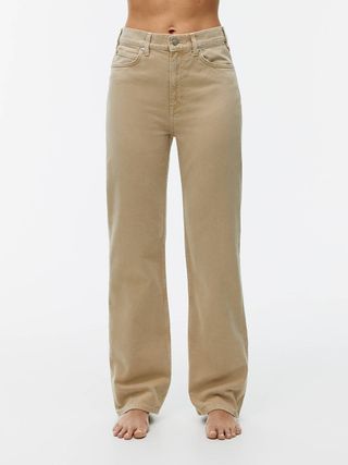 Poplar Mid Relaxed Jeans - Beige - Arket Gb