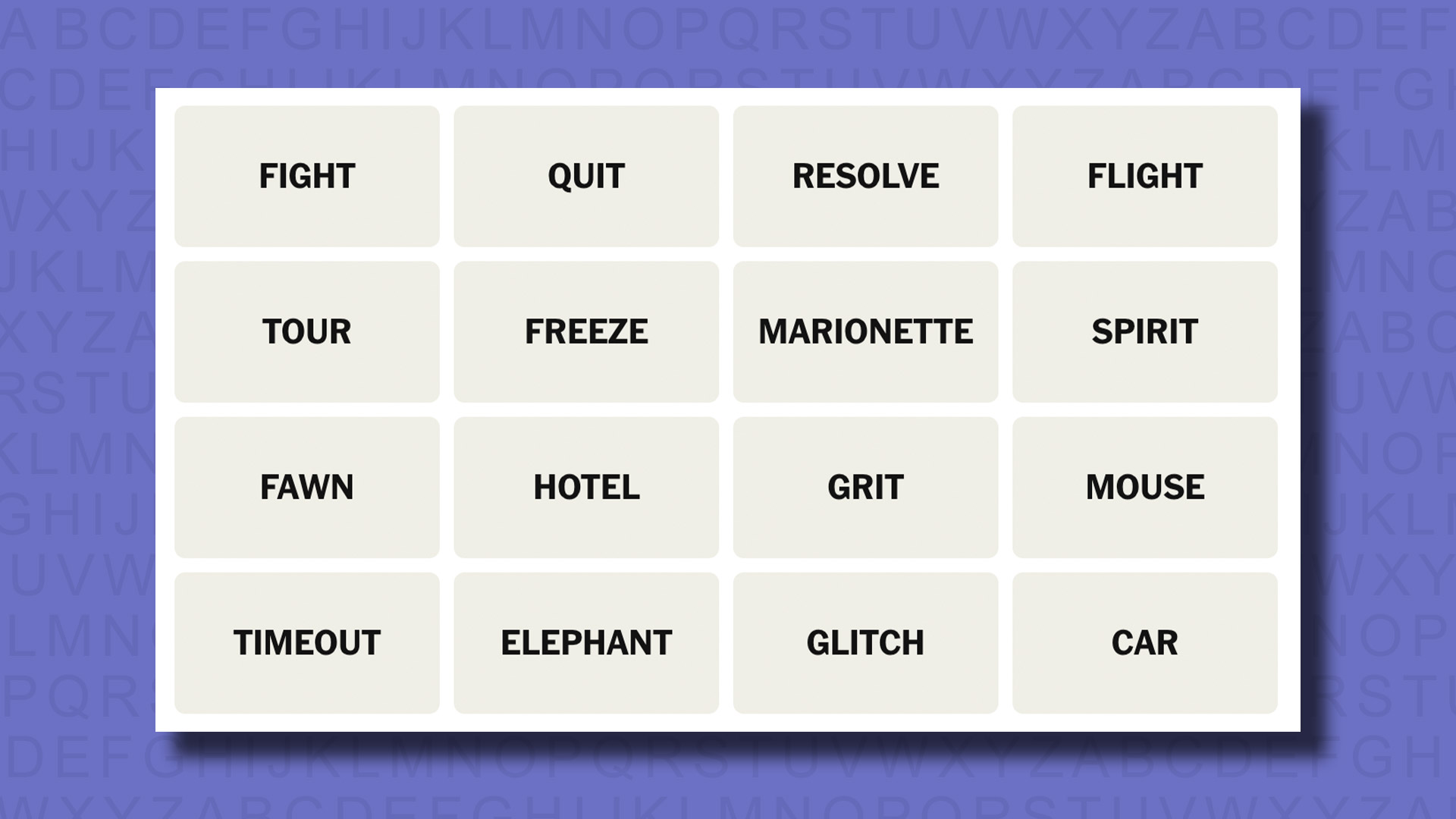 NYT Connections hints for game 737 on a purple background