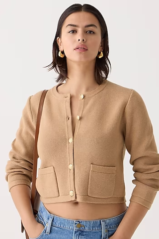 J.Crew Emilie patch-pocket sweater lady jacket