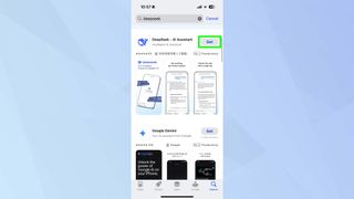 DeepSeek in App Store 