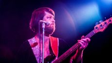 Brian Wilson performs with the Beach Boys on December 15, 1976, in Oakland, California.