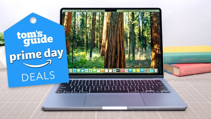 Prime Day laptop deals badge next to MacBook Air M4