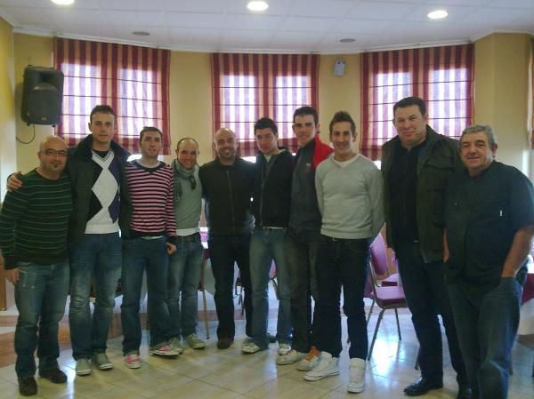 Members and staff for the elite and under-23 Murcia-Contentpolis team gather in Spain