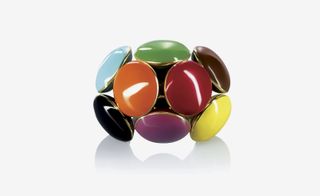 Jewellery piece resembling coloured chocolate smarties