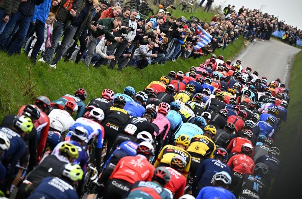 The Amstel Gold Race peloton