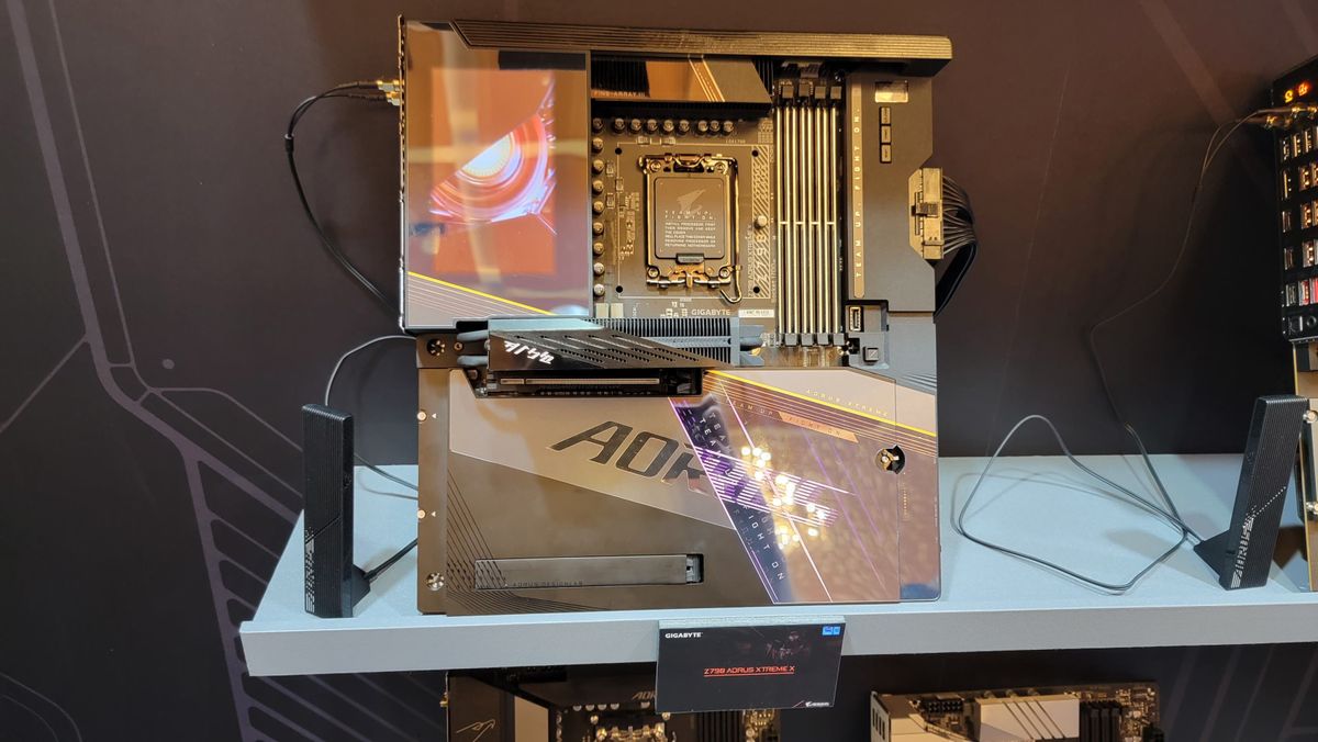 Aorus Z790 Xtreme X Motherboard Lives Up to Name With Wi-Fi 7, Screen and 4x SSDs | Tom&#8217;s Hardware