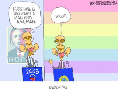 Obama cartoon U.S. Gay Marriage