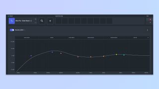 a screenshot of the SteelSeries Sonar app showing the virtual mixing desk, EQ, and presets